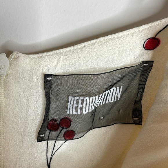 Reformation | Women’s Cherry Print Sleeveless Mini Dress - Picture 6 of 6